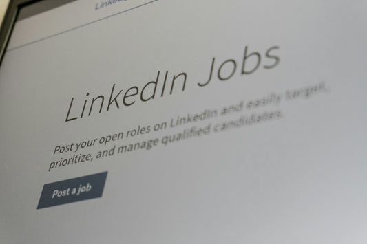 Linkedin jobs website on a screen